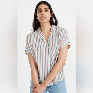 Rainbow Light Cotton Striped Madewell Shirt